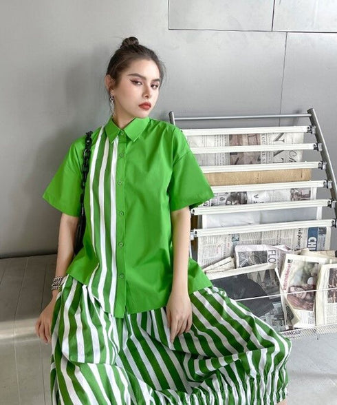 Striped Cocoon Skirt